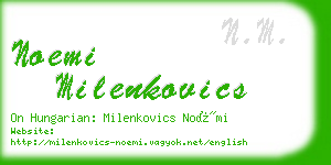 noemi milenkovics business card